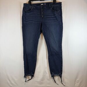 🔴 Old Navy Rockstar Super Skinny Mid-Rise Raw Hem Jeans Size 16